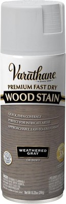 Varathane Premium Fast Dry Wood Stain Spray, 10.25 oz, Weathered Gray