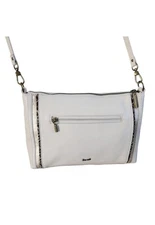 THE SAK l Off White Soft Pebbled Leather Crossbody Zip Purse l LUMI Style 109614