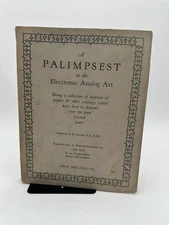 A PALIMPSEST ON THE ELECTRONIC ANALOG COMPUTING ART 1955 H M Paynter