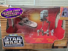 Micro Machines Star Wars Action Fleet Landspeeder Imperial AT-ST Galoob 1995 NEW