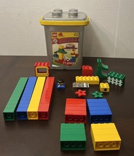 Vintage LEGO Set 3029  Duplo 25th Anniversary Silver Bucket 1998 - Missing Dog