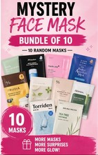 Mystery Face Mask Bundle Lot of 10   Assorted...