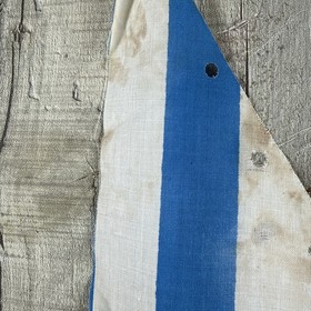 Lego Triangle Sail From 6274 Caribbean Clipper Blue & White Stripes Stained