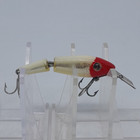 L&S Jointed Spin Mirrolure Red and White Vintage Crankbait Lure