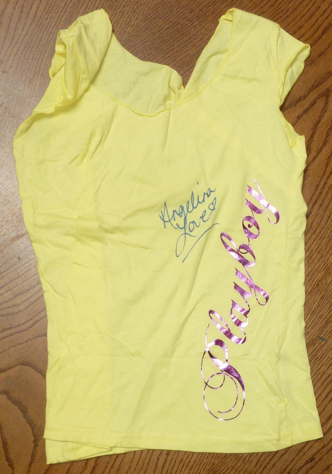 Camisa Playboy Usada Evento Firmada Angelina Love PSA/DNA LOA S TNA Knockouts 1 Foto 2 de 4