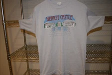 Hearst Castle vtg Single Stitch Soft Very Thin Gray t shirt Usa Made Medium