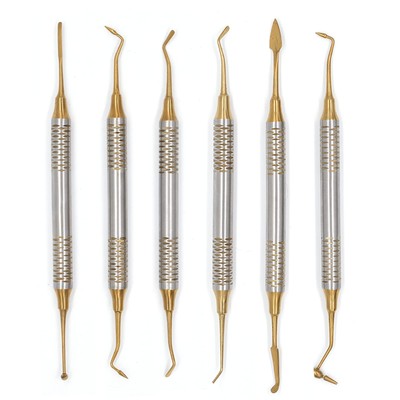 6 Pcs/Kit Dental Composite Resin Filled Scraper,Non Stick Dental Filling Spat...