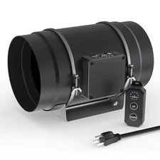 Quiet 8" Inline Duct Fan 831 CFM Ventilation Exhaust Fan EC Motor and External