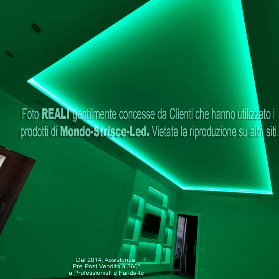 STRISCIA LED 12v RGB, RGBW Kit da 5 10 15 metri Strip, Trasformatori, Controller - Immagine 4 di 4