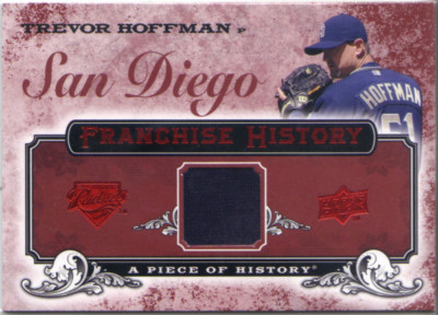 2008 UD A Piece of History Franchise History Jersey Red #FH45 Trevor Hoffman