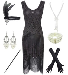 1920s-Gatsby-Sequin-Fringed-Paisley-Flapper-Dress-with-20s-Accessories-Set