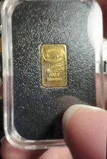 Super Vintage - 1 gram Gold Bar Istanbul Gold In Case - XRF AUTHENTICATED