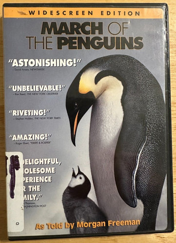 Marsch der Pinguine (DVD, 2005) Dokumentarfilm erzählt von Morgan Freeman ~ GETESTET