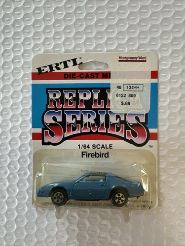 RARE Ertl 1/64th scale Replica Series #1884 Blue 1982 Firebird T Tops Sunroof