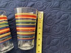 Greenbrier International Fiesta Striped Tumblers 16oz Set of 4 EUC — photo 5