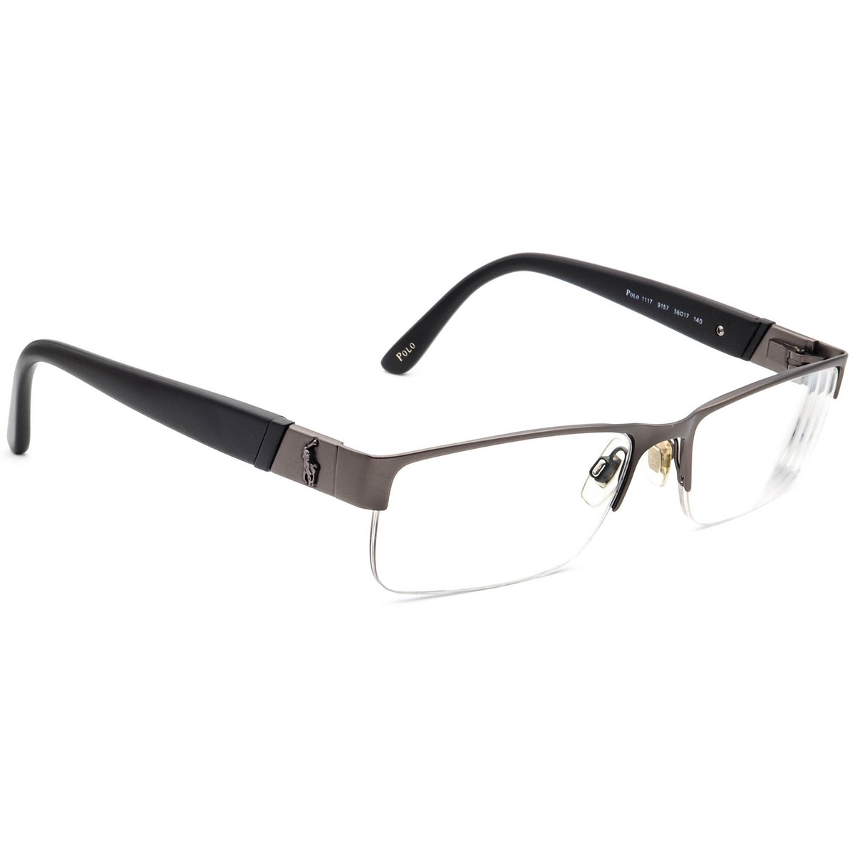 Ralph Lauren Polo Eyeglasses PH1117 9157 Gunmetal/Black Half