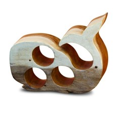 Étagère à Vin Bois Range-Bouteilles Bois Massif Acacia Étagère Décoration