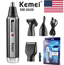 Kemei 4-IN-1 Electric Nose Hair Trimmer Mens Cordless Beard Shaver Kit Low Noise