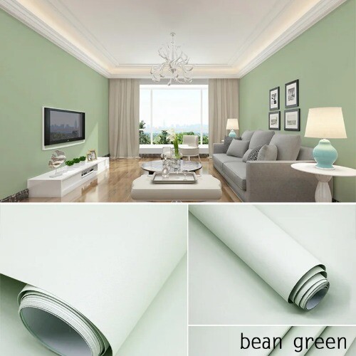 Solid Color Waterproof Wallpaper Room Self-adhesive Wardrobe Matte Wall Sticker - Picture 17 of 57