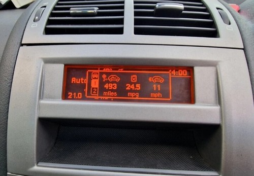 GENUINE Peugeot 407 display screen RD4 radio LCD Multi function clock dash 407SW - Picture 2 of 7