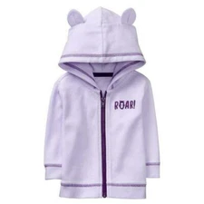 Gymboree Baby Girls 12-18 Months Lavender Purple ROAR! Hoodie $32.95 MSRP NWT