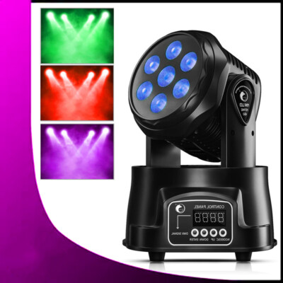 U'King 105W Beam Stage Light RGBW Moving Head Light 7 LED DMX DJ Party Light