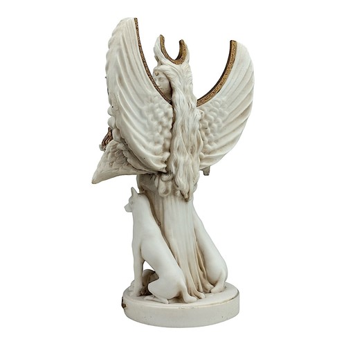 Hecate Triple Goddess of Magic Night Moon Sculpture Statue Grey Patina 11.8in - Picture 4 of 11