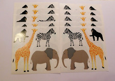 Mrs. Grossman's Lot 10 Sheets Large Zoo Animals 1990 Vintage Stickers 6x6 HTF