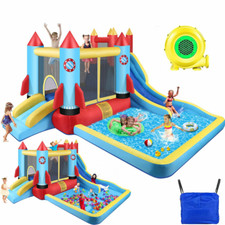 Inflatable Bounce House Large Jumper Castle Slide Bouncer Commercial w/ Blower  