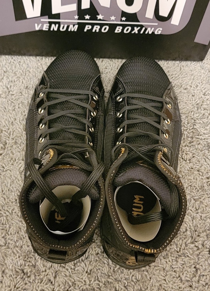 Venum Elite Evo Monogram Boxing Shoes - Size 7.5, Black | eBay