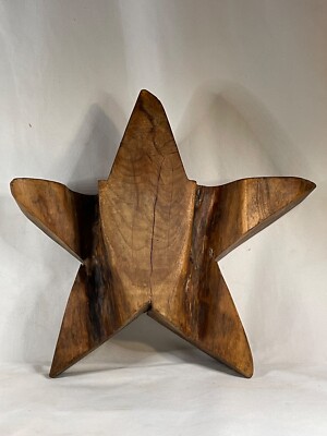 British Gardens large Natural Teak Wood Root Unique 5 point Star Shape 4639