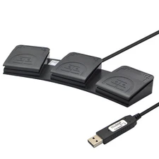 Triple Foot Pedal Switch String Game Macro MIDI Switch Control Keyboard for PC G