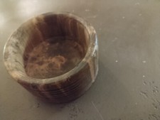 Homemade Lathe Turned Stained Wooden Bowl 5" Across
