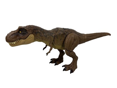 Jurassic World Stomp 'n Escape Tyrannosaurus Rex 20  x 8  Tested Works 2020 EUC