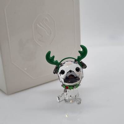 Swarovski Holiday Cheers Mops Welpe Christmas Pug Carlino Puppy 5625661