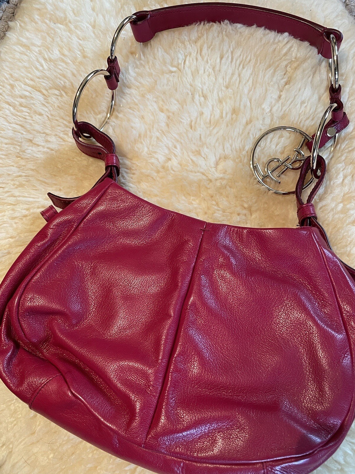 Borsa a tracolla YSL Yves Saint Laurent in pelle rossa nuova con etichette n. di serie & sacchetto polvere