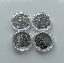 2018-2019 Paddington Bear 50p Coin Set of 4 in capsules (BUNC)