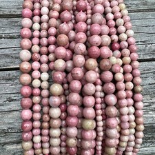 Echte Rhodonit Edelstein 6mm Perlen 39cm Strang Natürliche lose Perlen (Typ B)