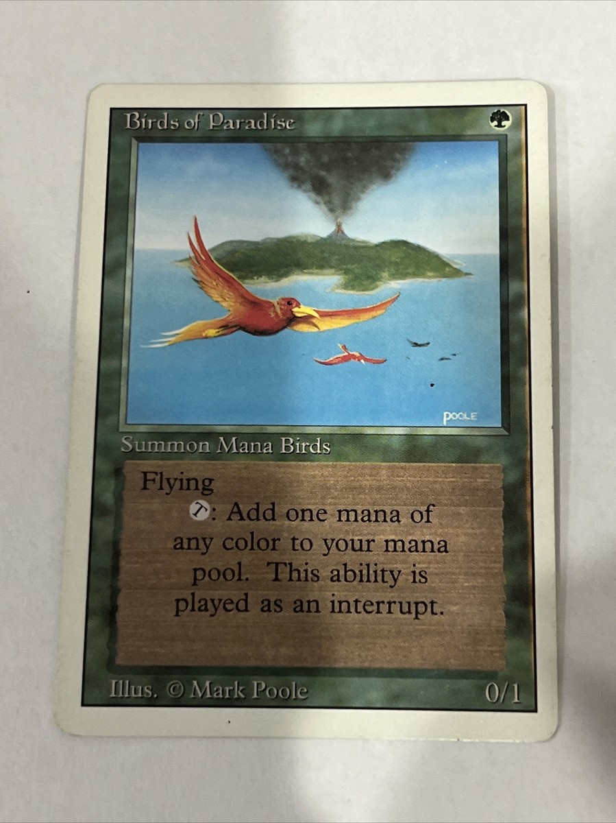 Magic The Gathering MTG Card Birds of Paradise Rare MP Revised Edition