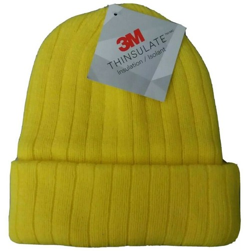 3M Thinsulate Yellow Beanie Hat Fleece 