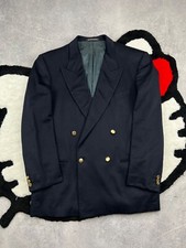 Valentino Uomo Vintage Wool Italy Buisness Blazer Blue Men's Size 52