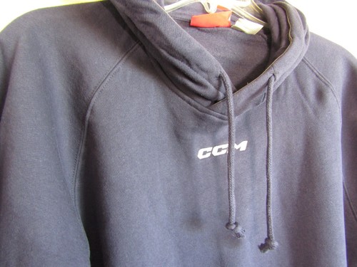 NWT CCM Hockey Team True Navy Blue Hoodie Cotton/Poly Blend Sweatshirt Men's M - Picture 2 of 5