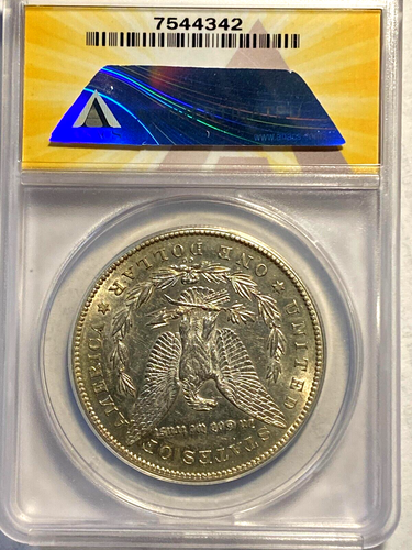 #A8321.ANACS Morgan Silver Dollar 1878 CC Seldom Seen Vam 20 AU55 - Picture 2 of 2