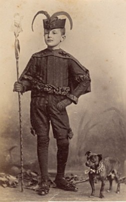 Teufel Junge & Hund Szene de Genre Frankreich altes Delaporte Foto 1900
