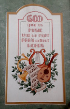 Cross Stitch Pattern GOD GAVE US MUSIC Pray Without Words Instrument Music Sheet