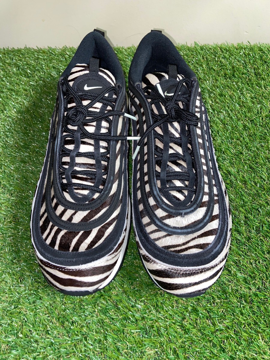 Nike Air Max 97 G NRG Golf Shoes Zebra Fur Black Sail DH1313 Nike Air Max 97 G NRG Golf Shoes Zebra Fur Black Sail DH1313