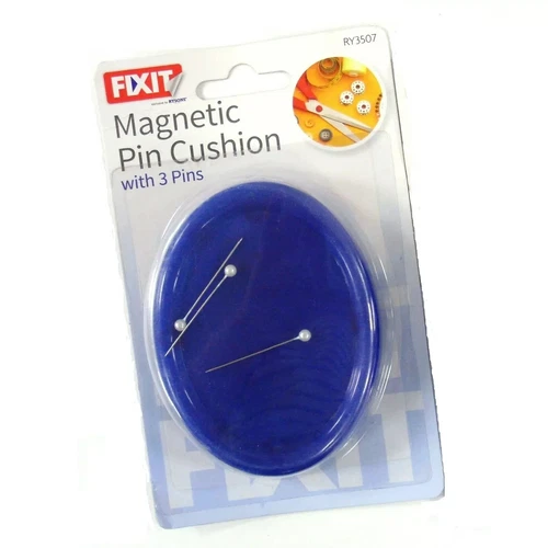 Oval Magnetic Pin Cushion Dressmaking Sewing Needles Paperclips Pins Holder