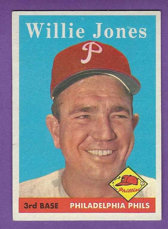 1958 Topps - #181  Willie Jones - Philadelphia Phillies - ExMt+  CENTERED