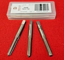 1/4-20 NC HSS Tap Set 3PC Drillco 20E116CS Taper Plug Bottom High Speed Steel