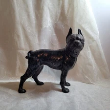 1940s Cast Iron Boston Terrier/French Bulldog Door Stop